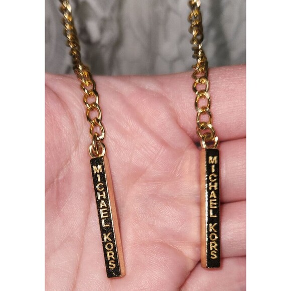 Michael Kors White Long Sleeve Lace Dress Gold Chain Detail Size Medium - Picture 2 of 11